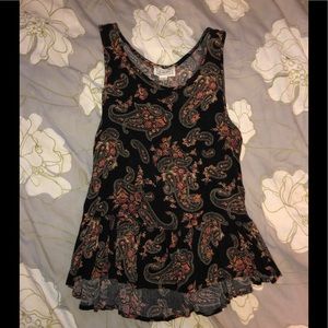 La hearts peplum tank top